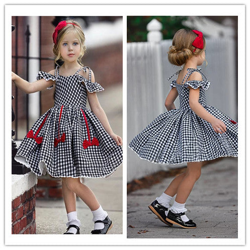 Luna Plaid Kids Dress