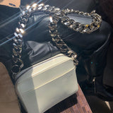 Luna Thick Metal Chain Small Chest Bag