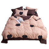 Luna Pink and Black Heart Bedding