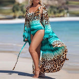 Luna Leopard Cover Up One Piece Swimwear Set