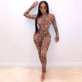 Luna Transparent Leopard Print Jumpsuit