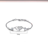 Luna 925 Sterling Silver Zircon Heart Bracelet