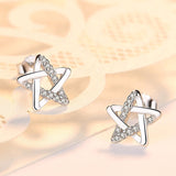 Luna 925 Sterling Silver Plated Star Earrings