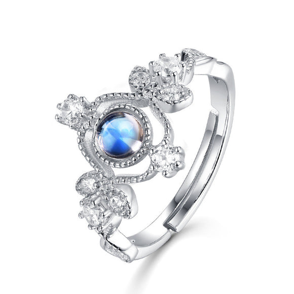 Luna Blue Moonstone 925 Sterling Silver Ring