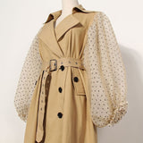 Luna Puffed Sleeves Trench Coat