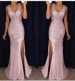 Luna Split Sequin Long Dress