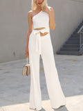 Luna Elegant White Cut Out Jumpsuit