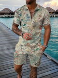 Luna Floral Shirt Shorts Casual Men's Wear