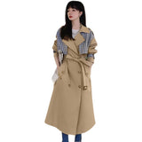 Luna Women Plaid Stitching Coat