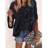 Luna Patchwork Leopard Shirt