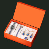 Luna Quartz Watch Earrings Set with Gift Box