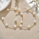 Luna Faux Pearl Hoop Earrings