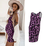 Luna Maternity Leopard Bodycon Dress