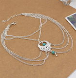 Luna Boho Turquoise Tassel Foot Chain