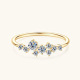Luna Étoile Moissanite Sterling Silver Ring