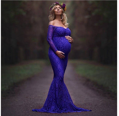Luna Long Maternity Dress