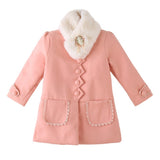 Luna Girl Winter Coat with Fur Collar