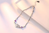 Luna 925 Sterling Silver Zircon Heart Bracelet