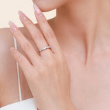 Luna Silver Row Diamond Ring