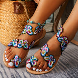Luna Butterfly Crystal Flat Sandals
