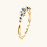 Luna Starry Sky Electroplated Silver Moissanite Ring