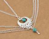 Luna Boho Turquoise Tassel Foot Chain
