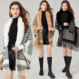 Luna Faux Fur Plaid Coat