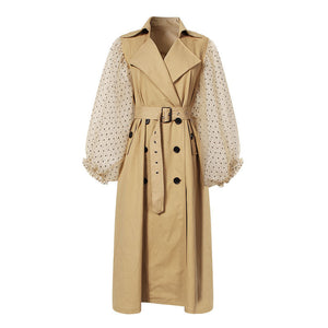 Luna Puffed Sleeves Trench Coat