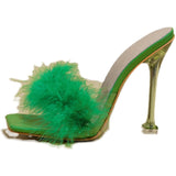 Luna Furry High Heels Sandals