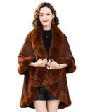 Luna Faux Fur Shawl Cape