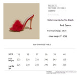 Luna Furry High Heels Sandals