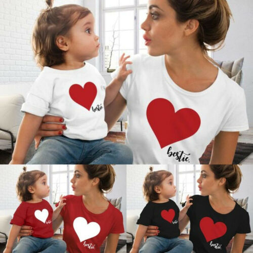 Luna Mom and Daughter Heart T-shirt