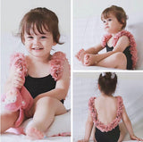 Luna Flower Halter Mother and Daughter One Piece Swimsuit
