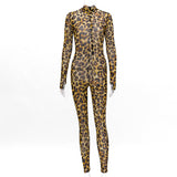 Luna Transparent Leopard Print Jumpsuit