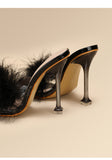 Luna Furry High Heels Sandals