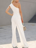 Luna Elegant White Cut Out Jumpsuit