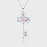 Luna Sterling Silver Key Pendant and Necklace