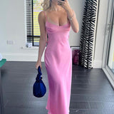 Luna Satin Pink Dress