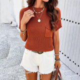 Luna Solid Colour Knitted Top