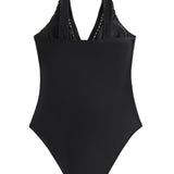 Luna One-piece Lace Stitching Backless Swimsuit