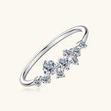 Luna Étoile Moissanite Sterling Silver Ring