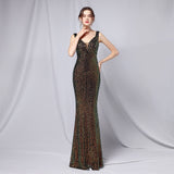 Luna Sequined Fishtail Long Dress