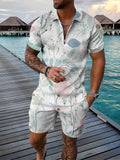 Luna Floral Shirt Shorts Casual Men's Wear