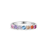 Luna Silver Row Diamond Ring