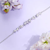Luna Blossom White Copper Flower Bracelet