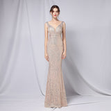 Luna Sequined Fishtail Long Dress