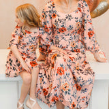 Luna Mother and Daughter Floral Print Dress