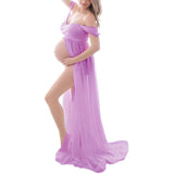 Luna Strapless Maternity Long Dress