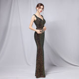 Luna Sequined Fishtail Long Dress