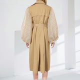 Luna Puffed Sleeves Trench Coat